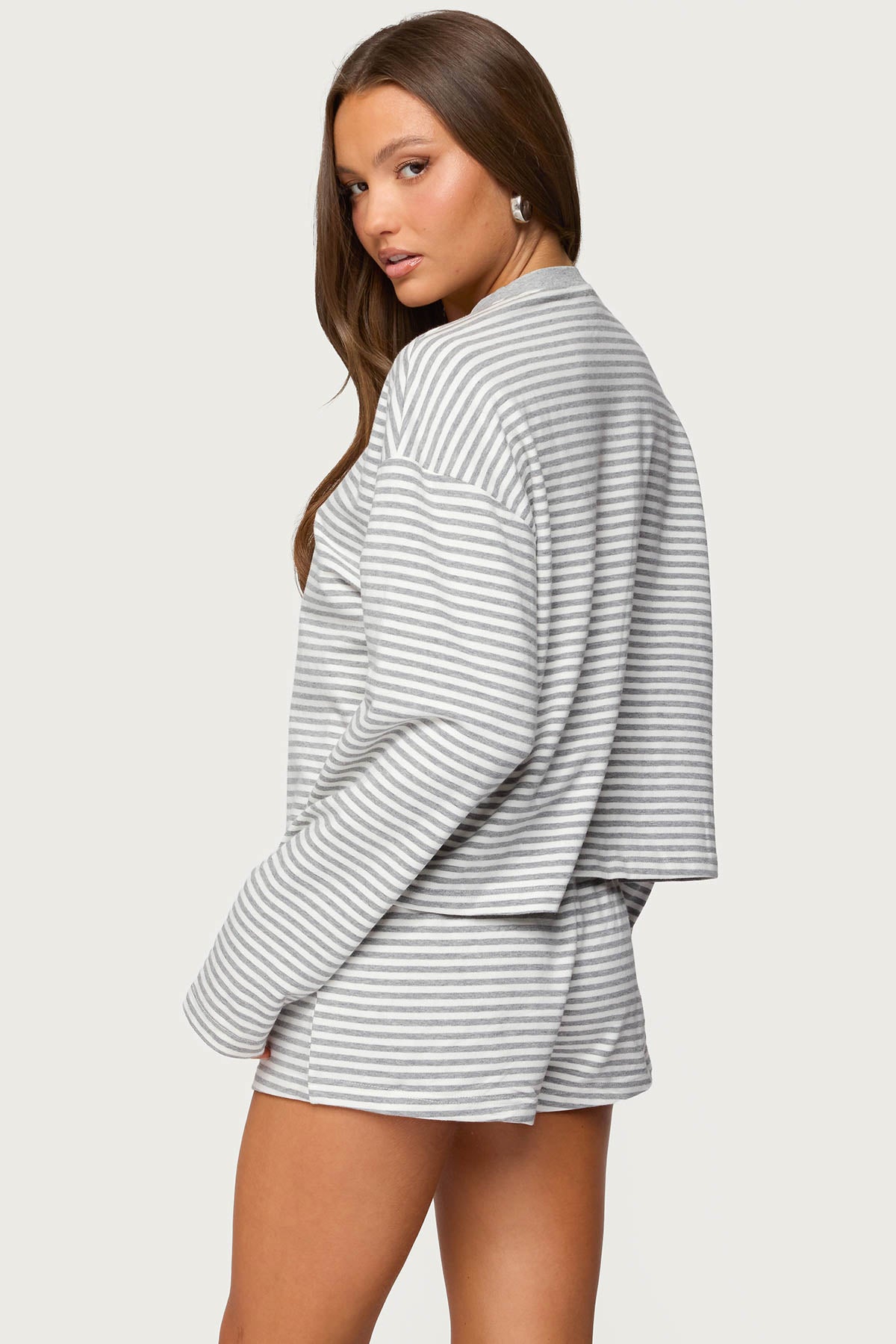 Jainee Striped Long Sleeve T Shirt - Image 5