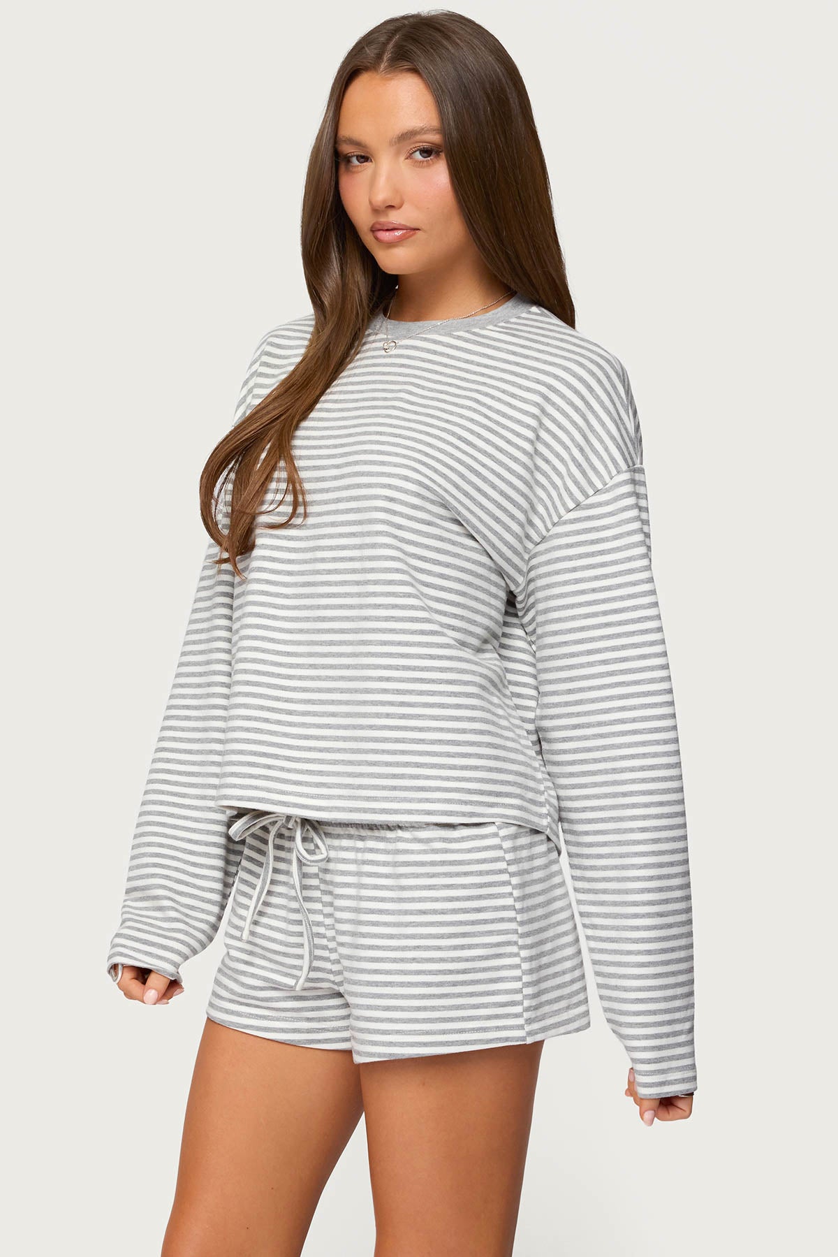 Jainee Striped Long Sleeve T Shirt - Image 3
