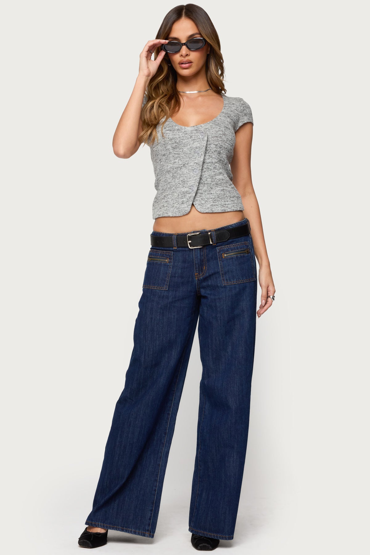 Blaunca Asymmetric Knit Top - Image 3