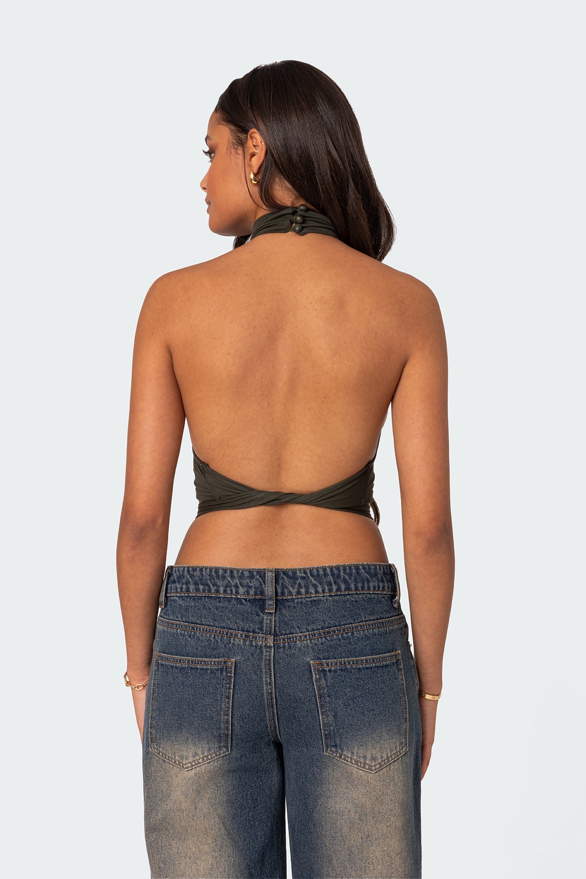 Hamlin Wrap Tie Crop Top - Image 4