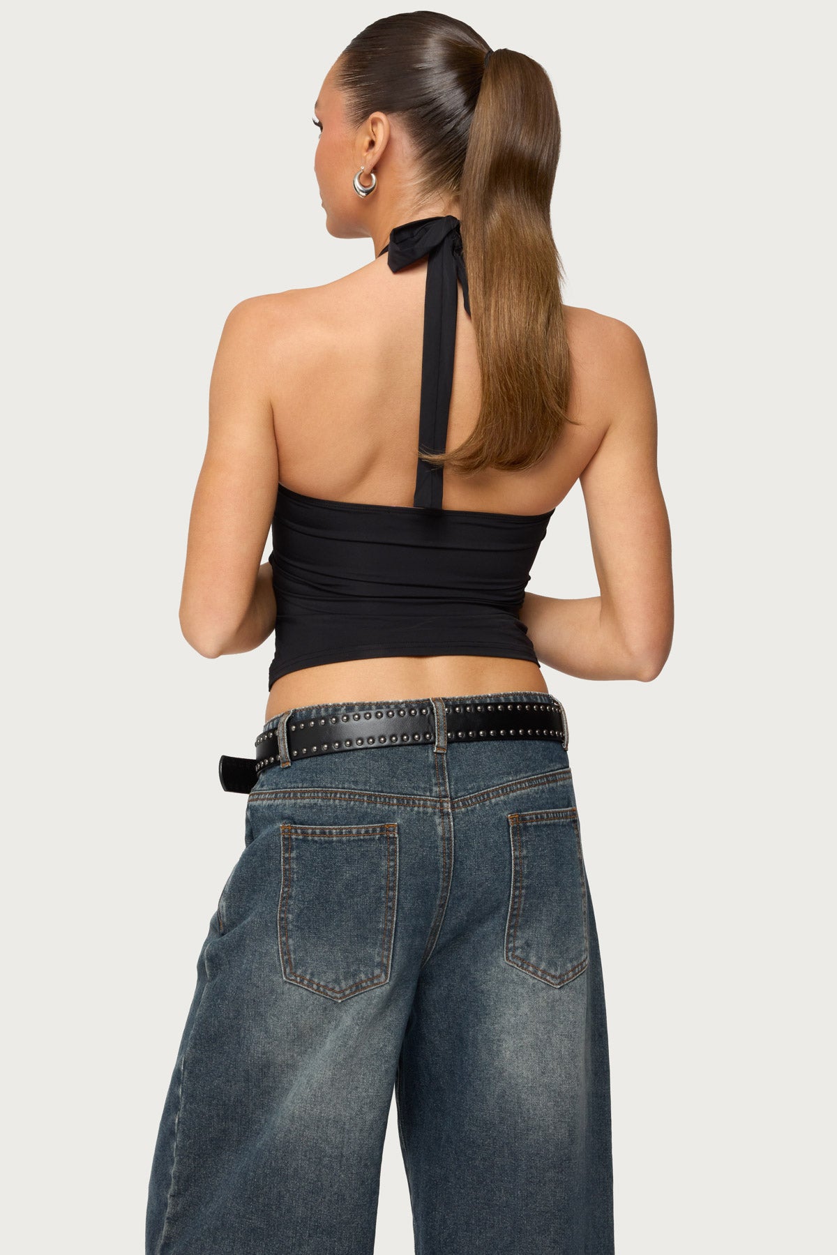 Zola Cutout Beaded Halter Top - Image 6