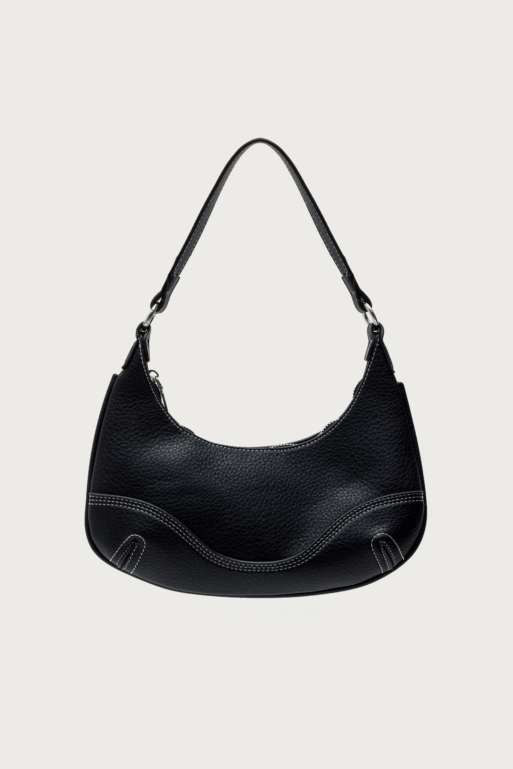 Contrast Stitch Faux Leather Bag - Image 3