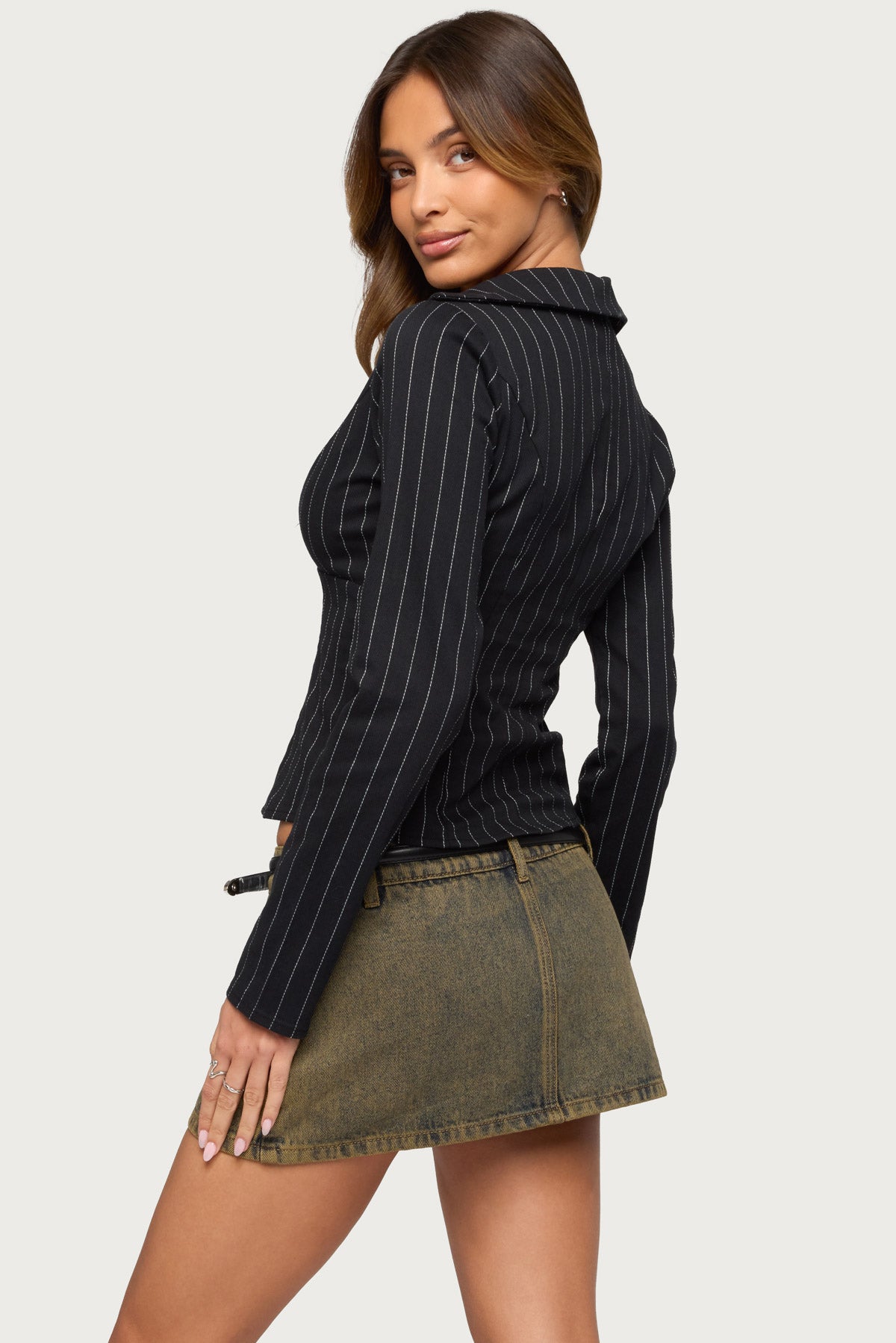 Araceli Pinstripe Tailored Shirt - Image 4
