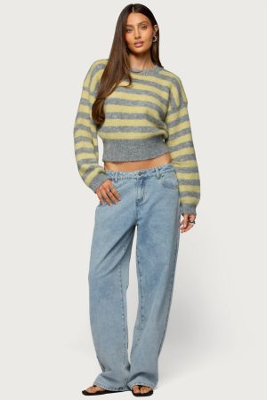 Dalina Washed Low Rise Baggy Jeans