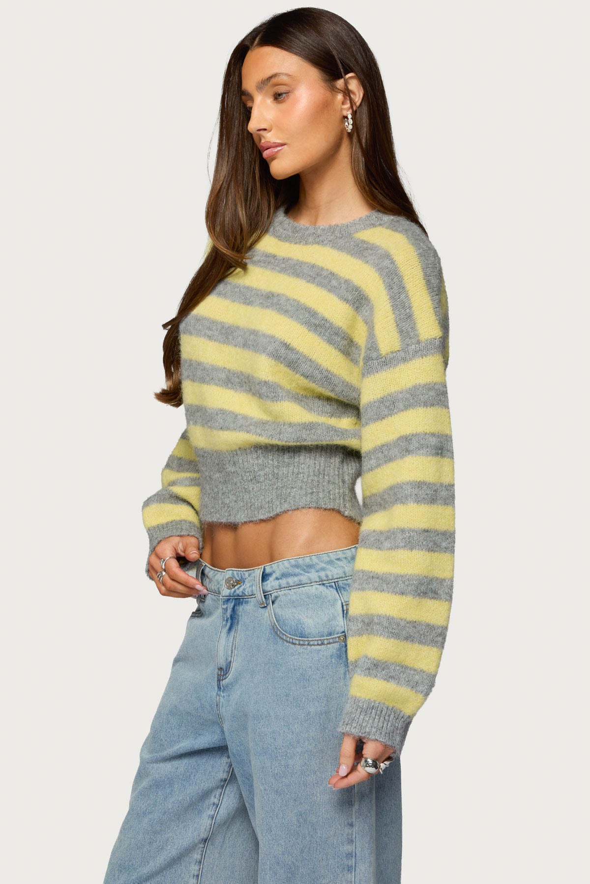 Penelope Fuzzy Striped Sweater - Image 4