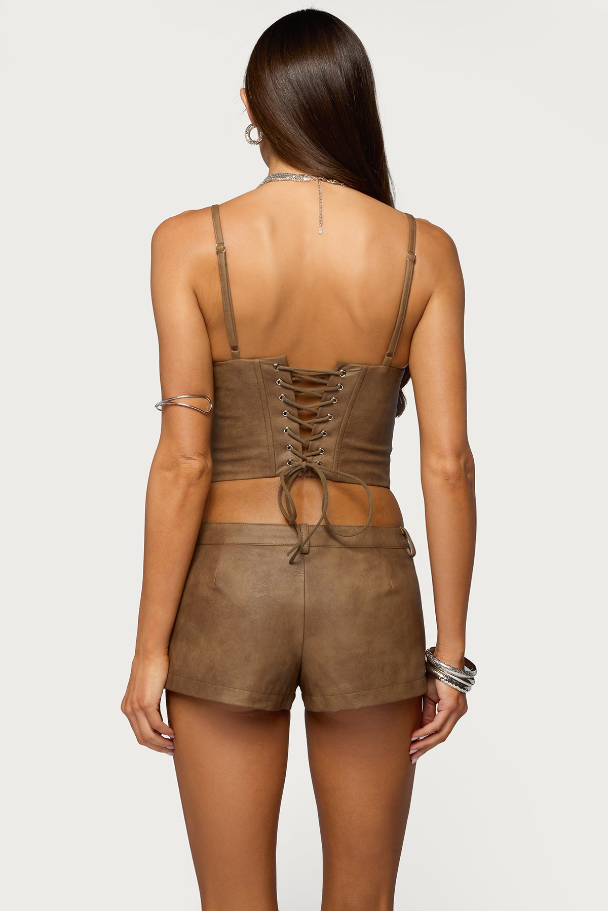 Idara Faux Leather Corset - Image 5