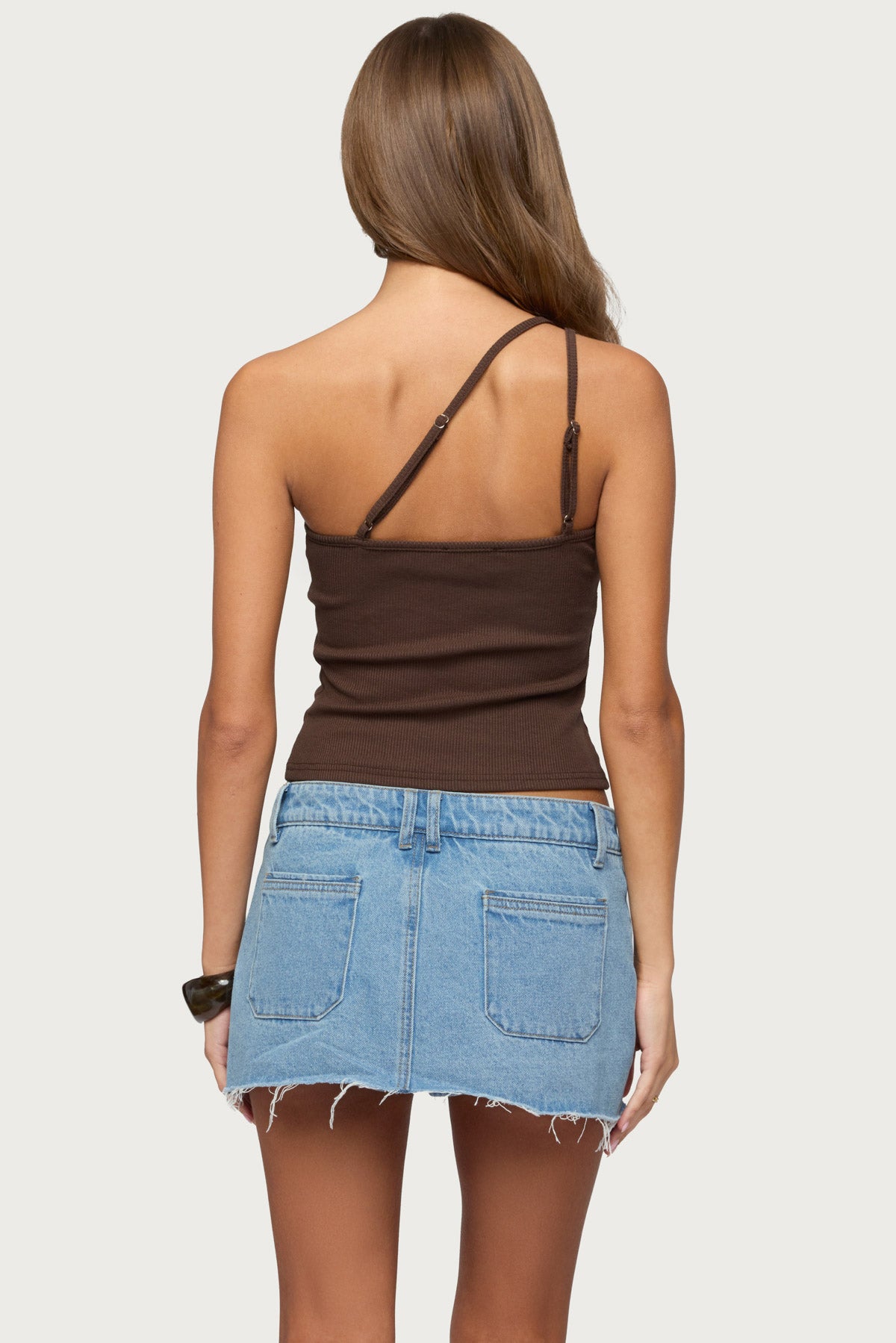 Calista Ribbed One Shoulder Top - Image 5
