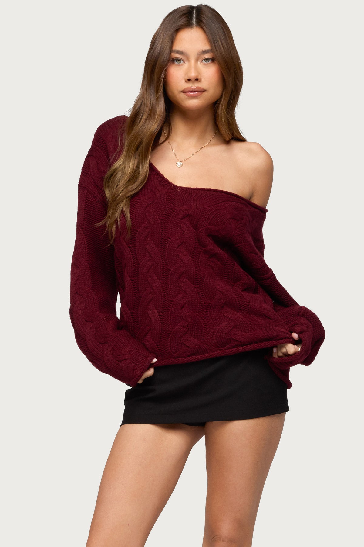 Inga Oversized Cable Knit Sweater - Image 3