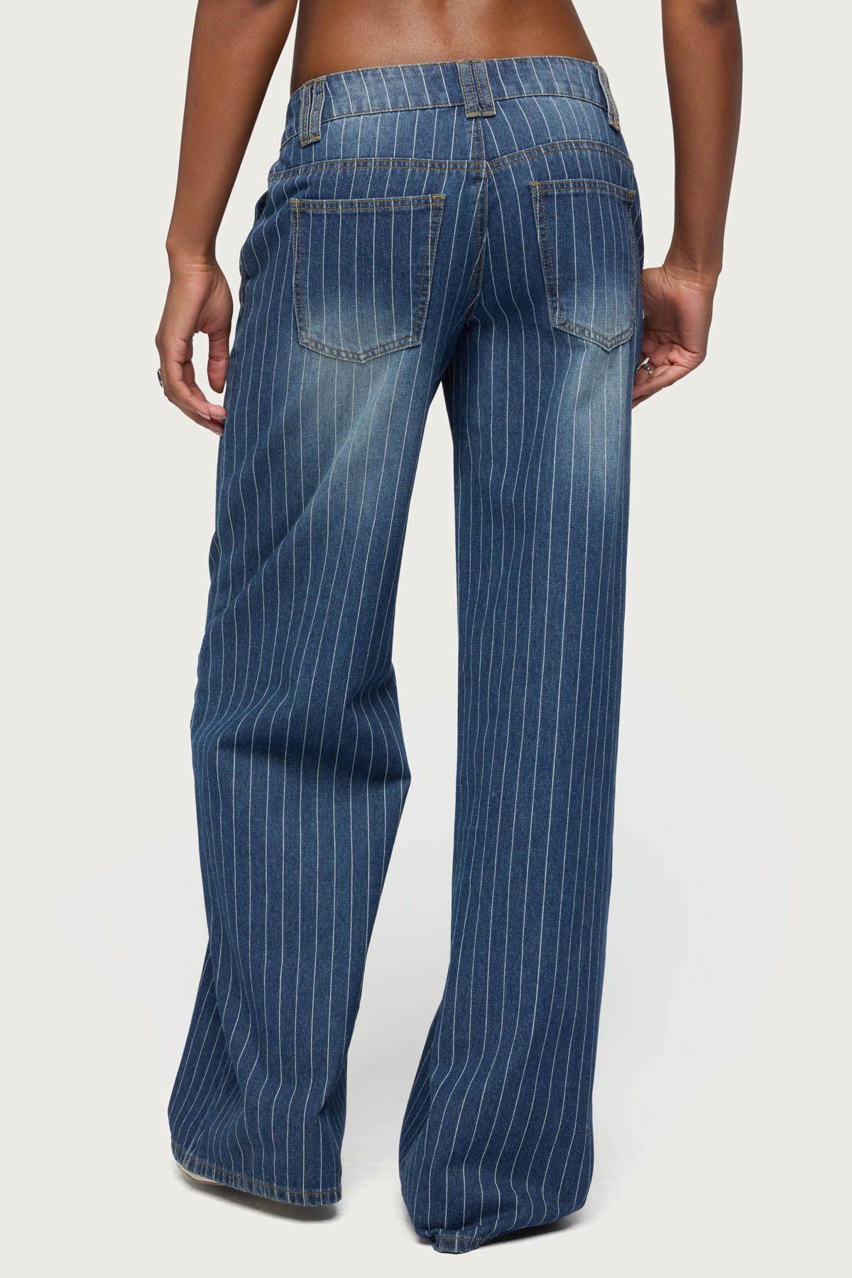 Tall Cory Striped Low Rise Baggy Jeans - Image 4
