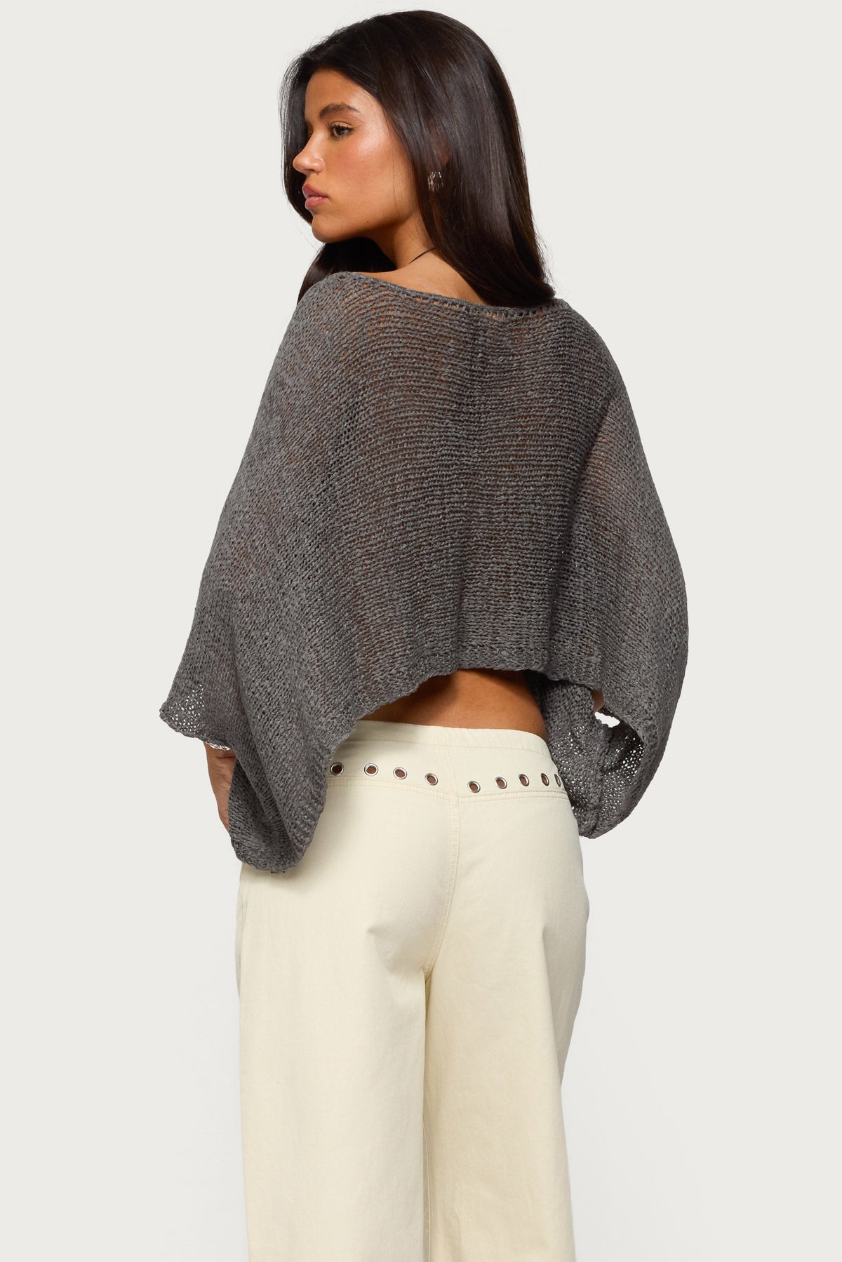 Laline Oversized Knit Crop Top - Image 6