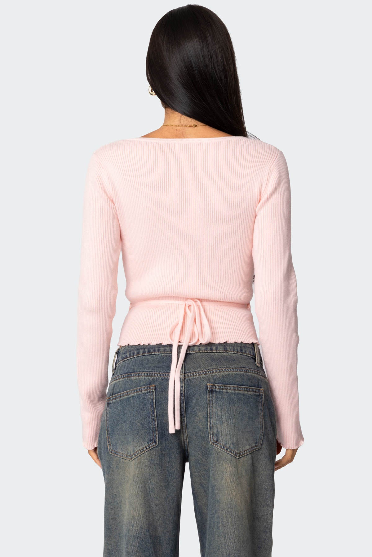 Paden Ribbed Knit Wrap Top - Image 5