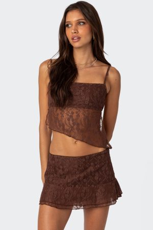 Lyra Open Back Lace Tank Top