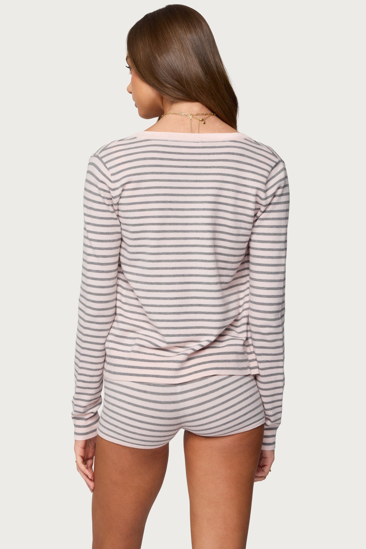 Lillian Striped Button Up Knit Cardigan - Image 5