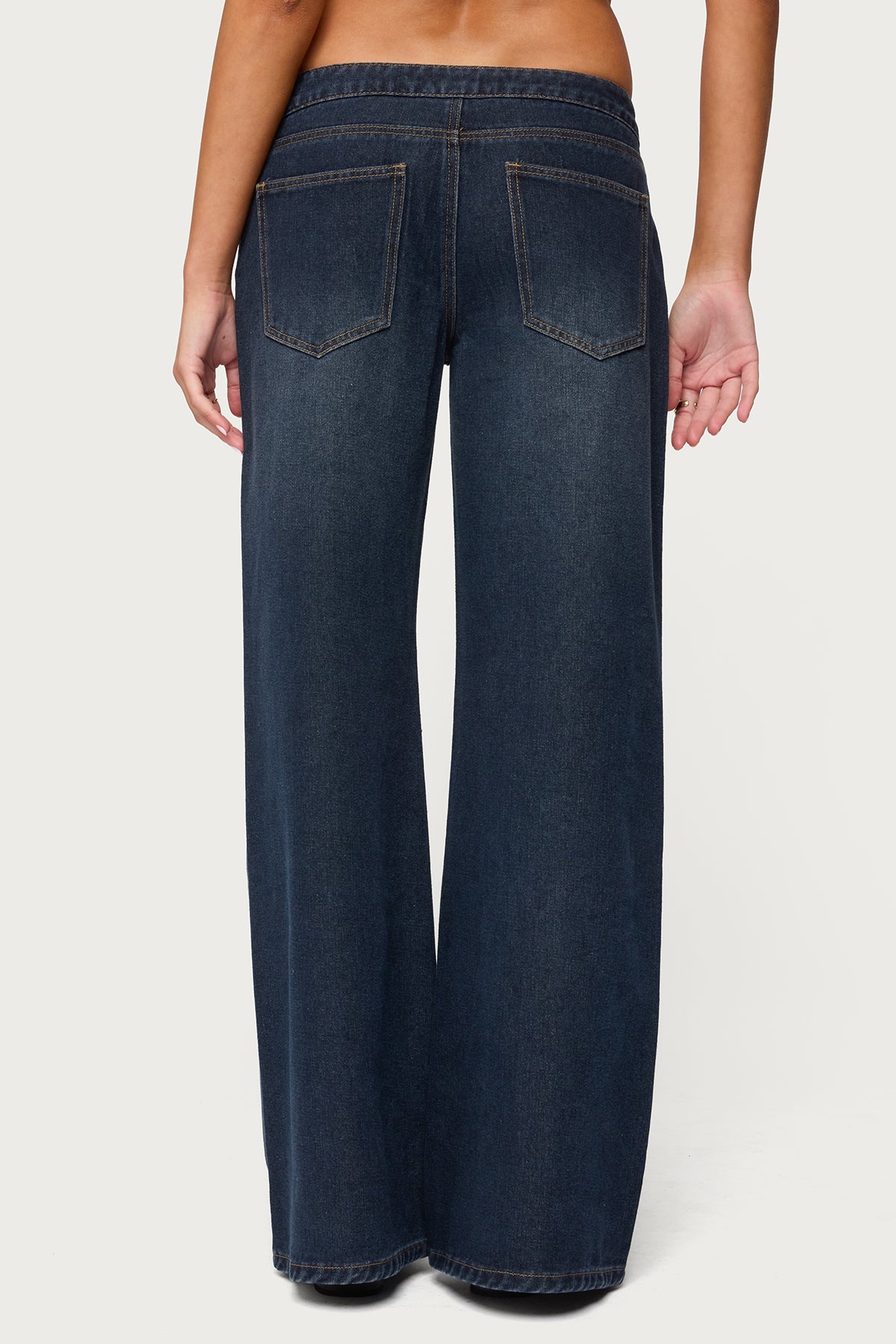 Briah Belted Low Rise Wide Leg Jeans - Image 5