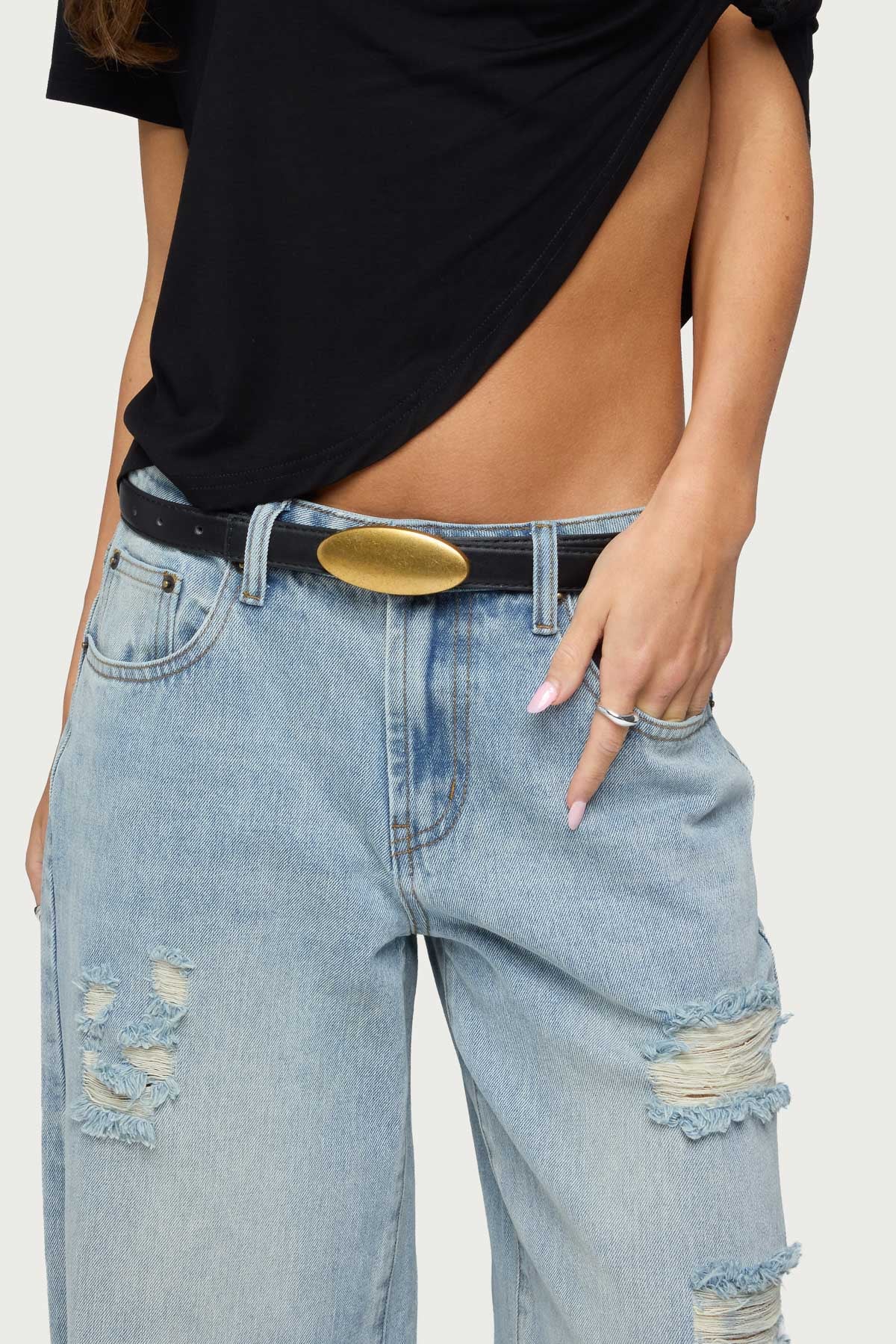 Vintage Babe Oval Buckle Belt