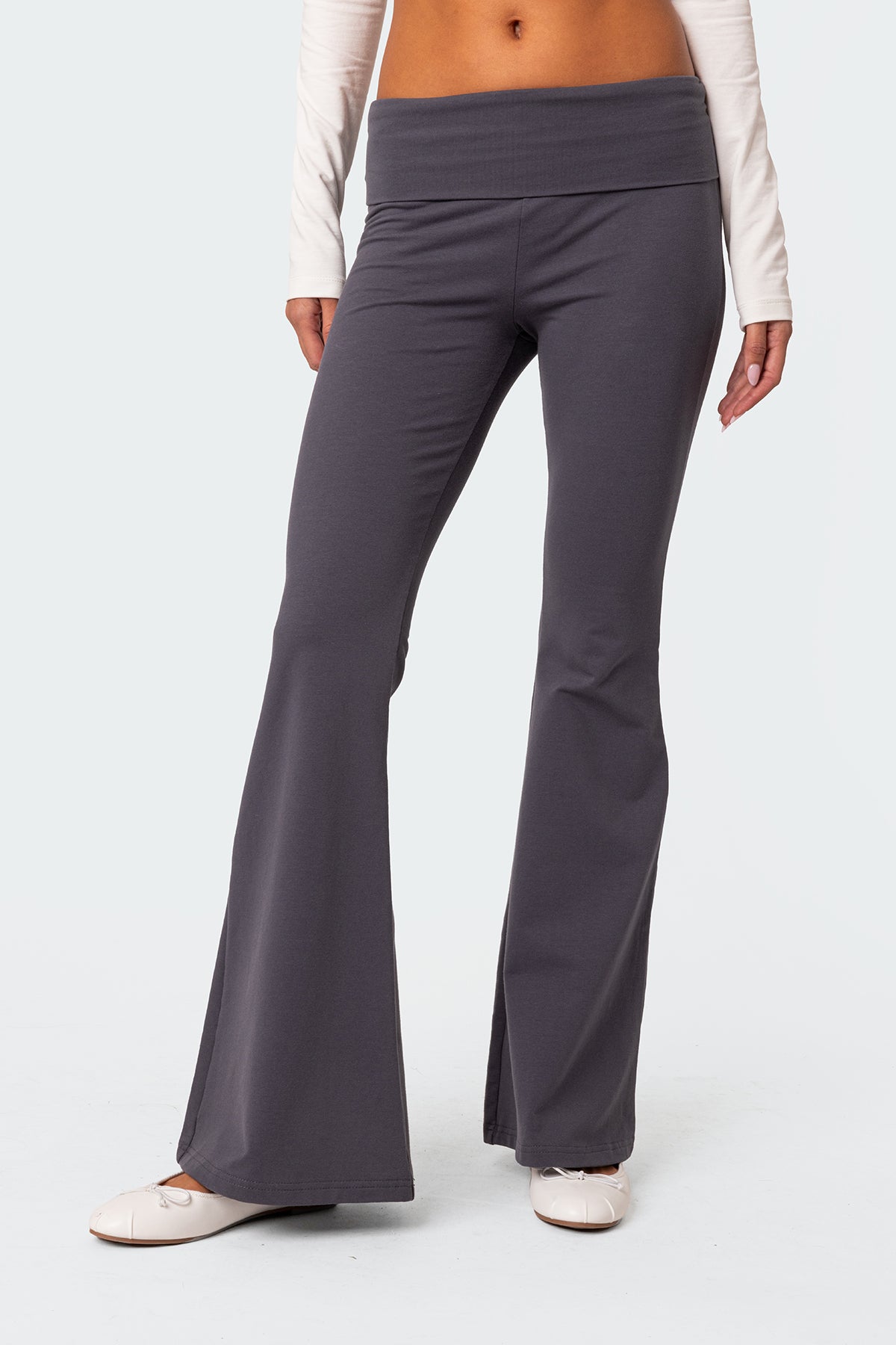 Naomi Foldover Flared Leggings - Image 2
