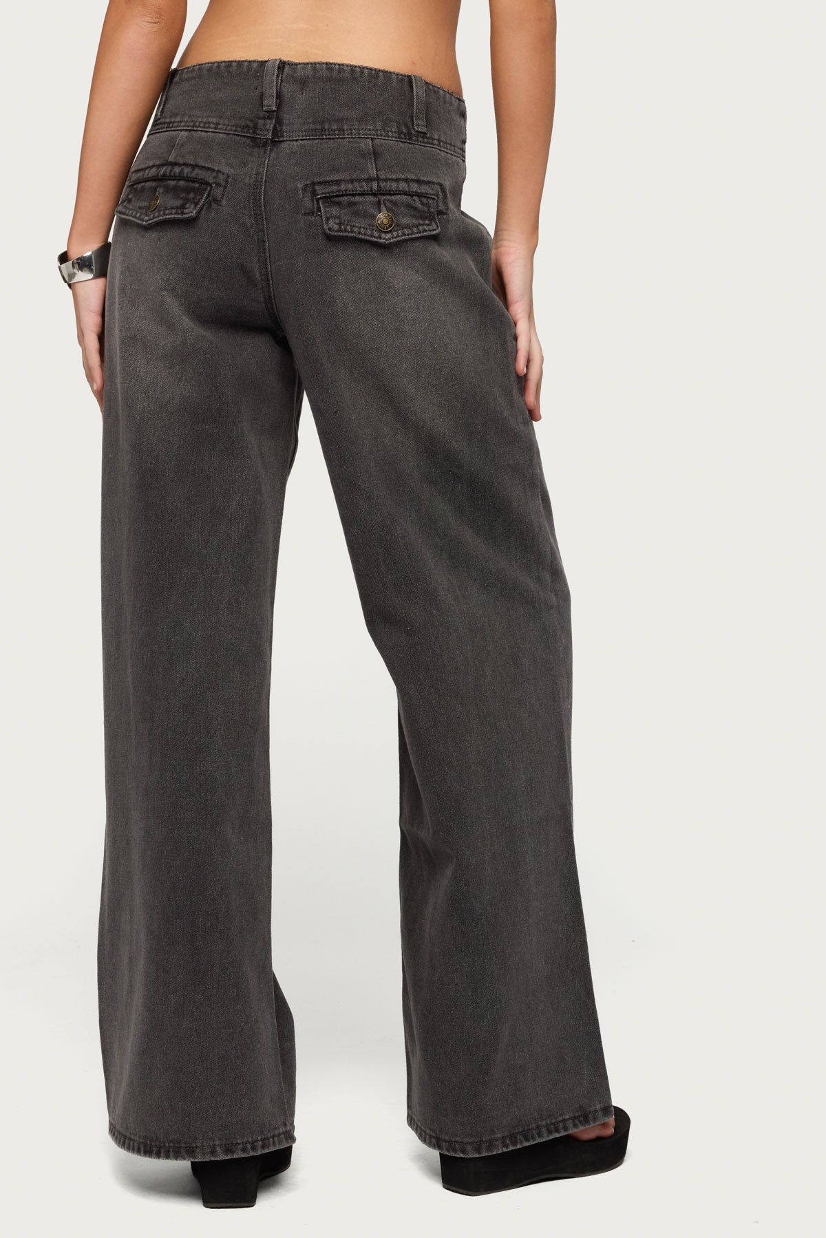 Meredith Low Rise Wide Leg Jeans - Image 4