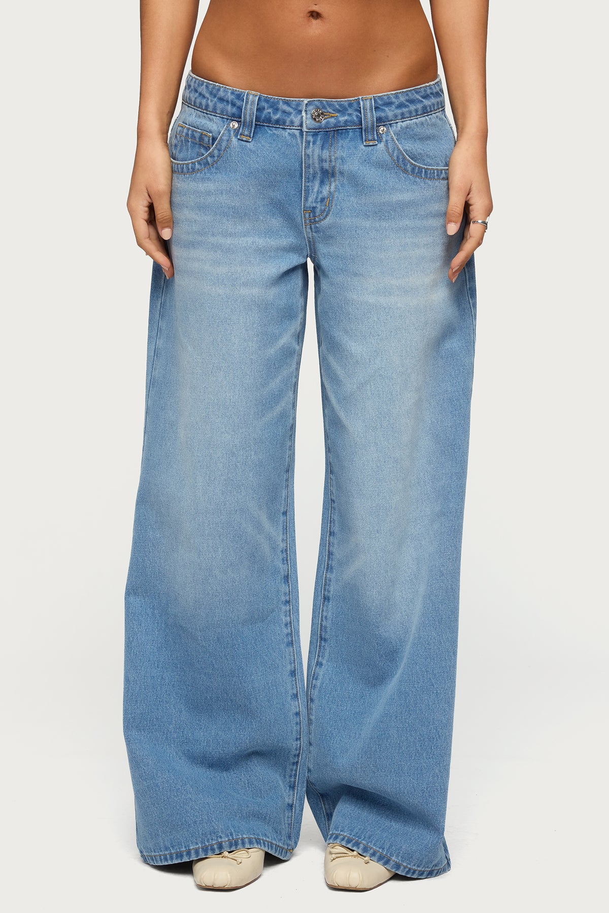 Raiyne Low Rise Wide Leg Jeans - Image 2