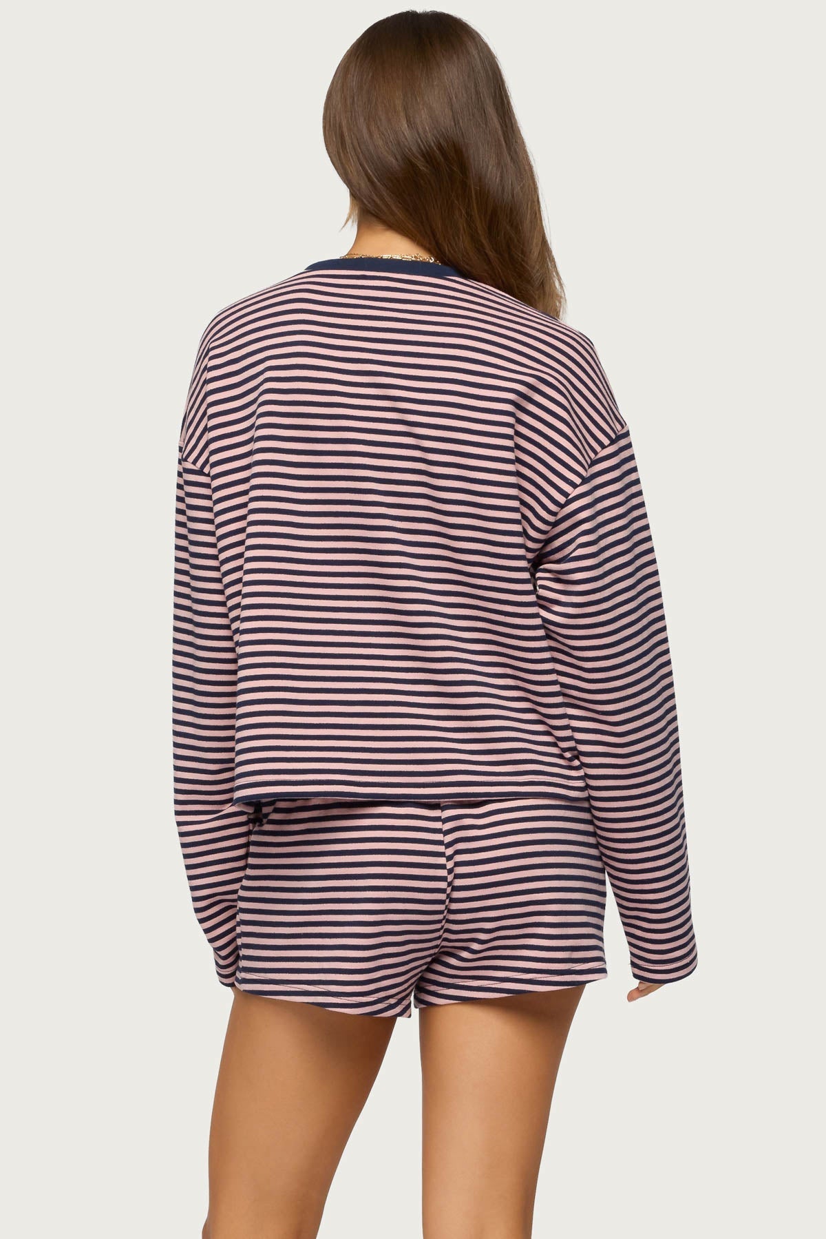 Jainee Striped Long Sleeve T Shirt - Image 5