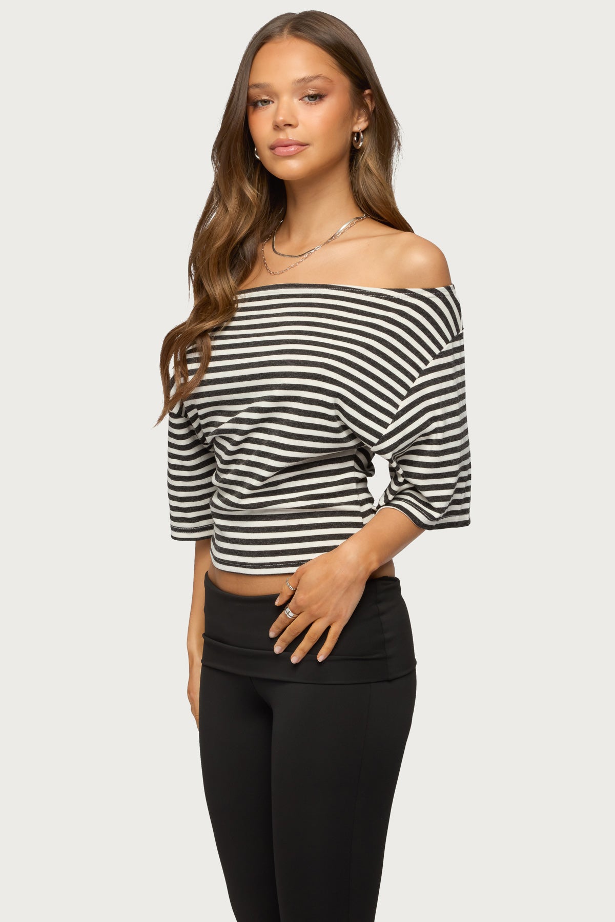 Jadan Striped Off Shoulder Top - Image 3