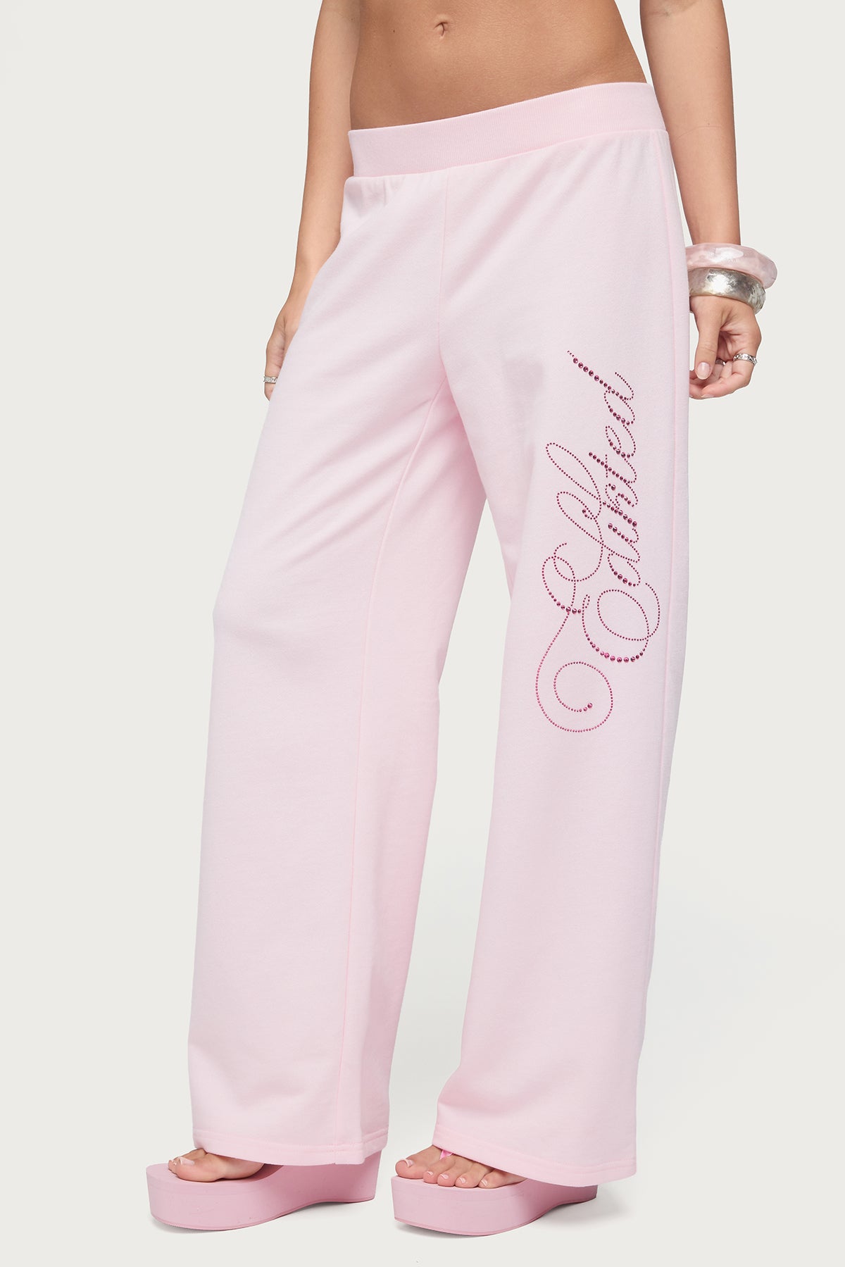 Edikted Studio Rhinestone Sweatpants - Image 4
