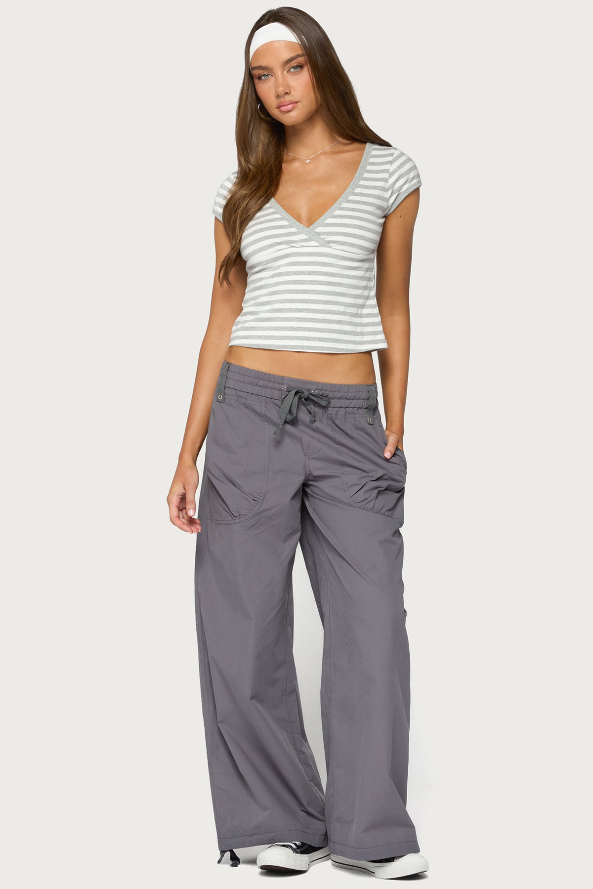 Laia Striped V Neck T Shirt - Image 5