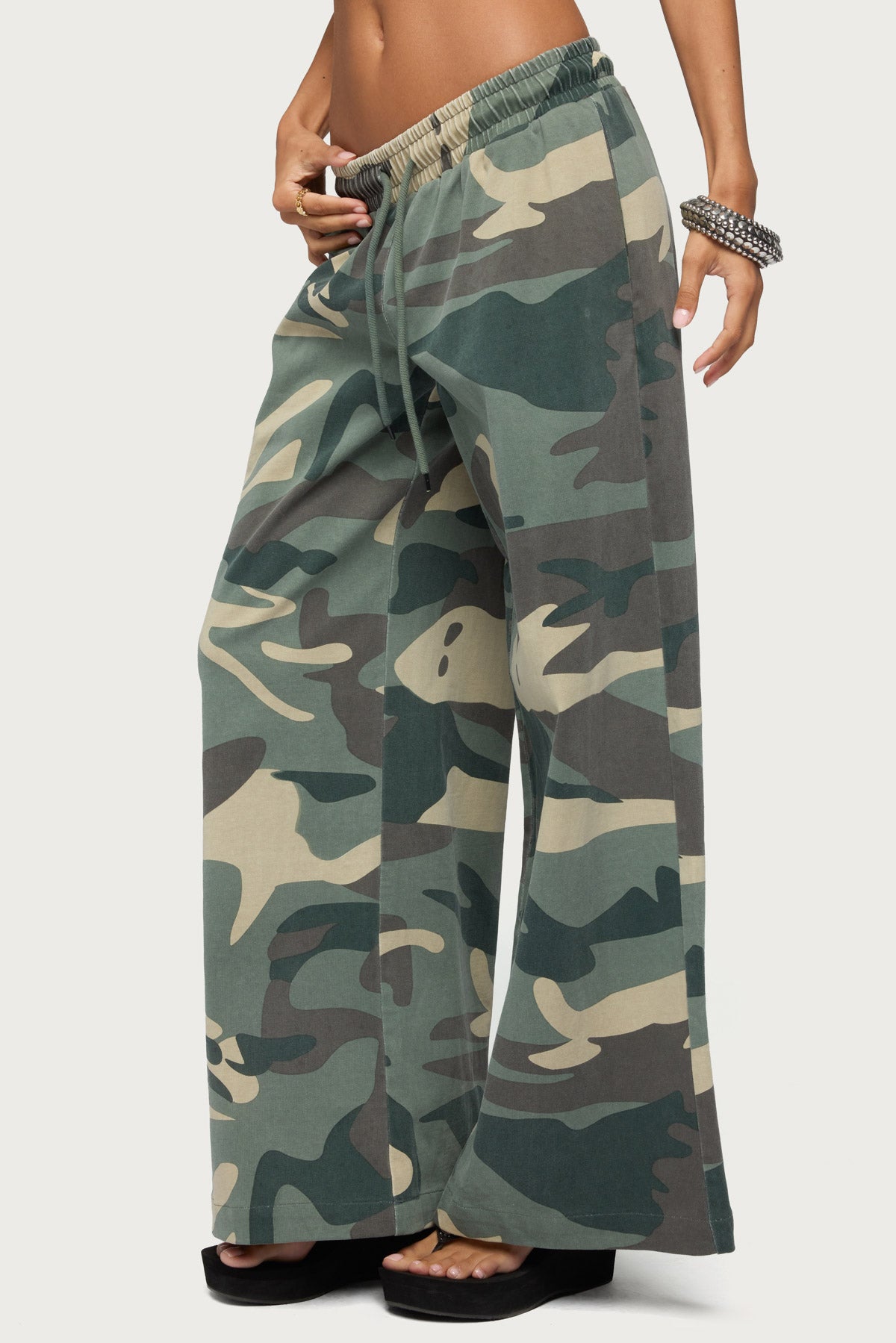 Allen Camo Wide Leg Sweatpants - Image 3