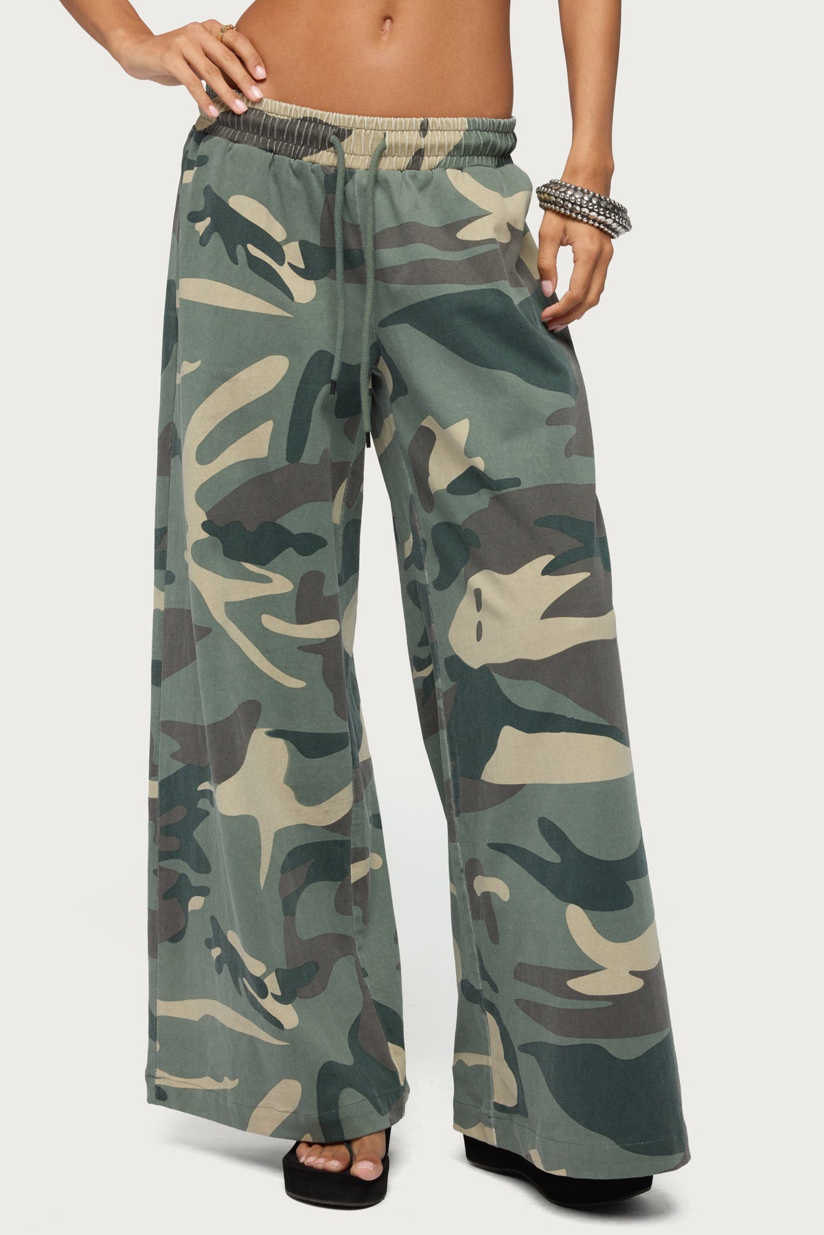 Allen Camo Wide Leg Sweatpants - Image 2