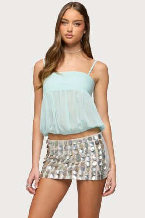 Helena Chiffon Bubble Top