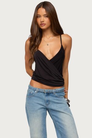 Tippie Backless Cowl Neck Top