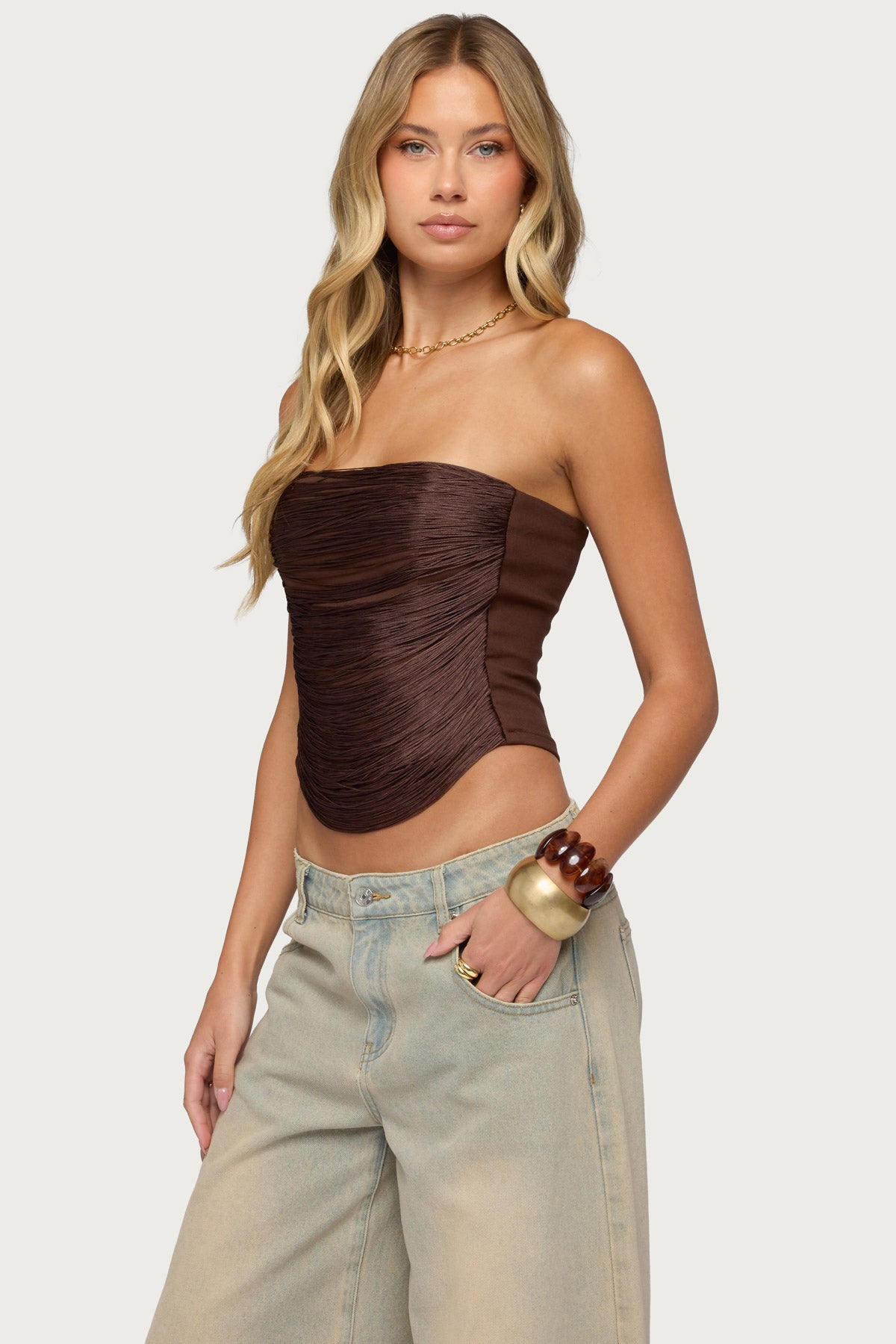 Raddix Fringed Strapless Corset - Image 3