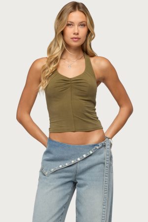 Montanah Pleated Halter Top
