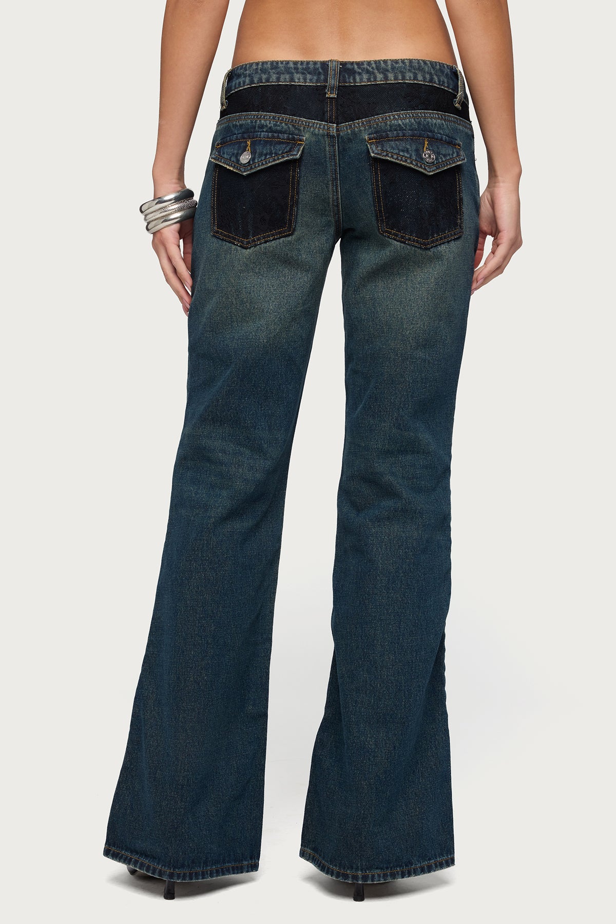 Tatem Lacey Low Rise Flared Jeans - Image 4