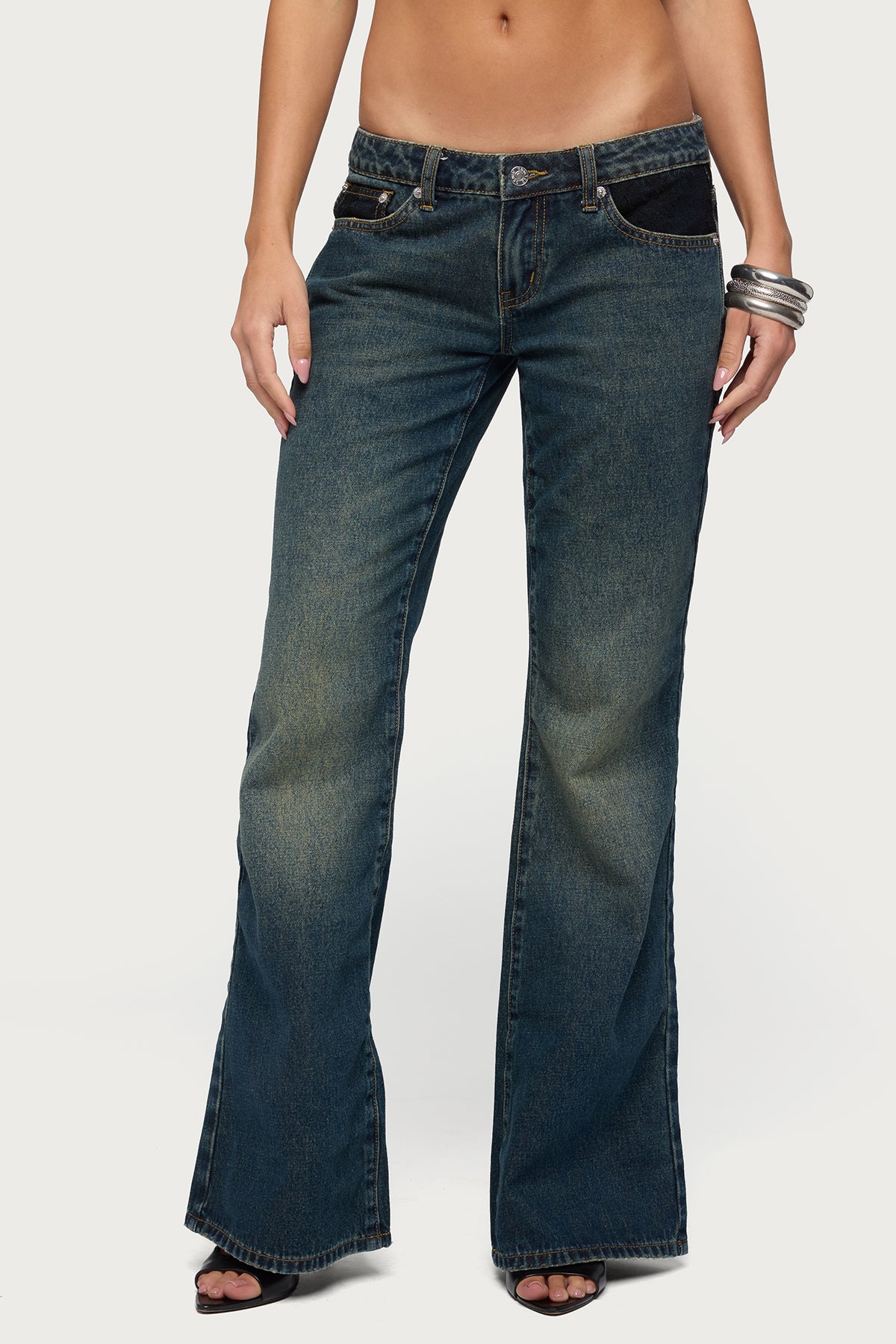 Tatem Lacey Low Rise Flared Jeans - Image 2