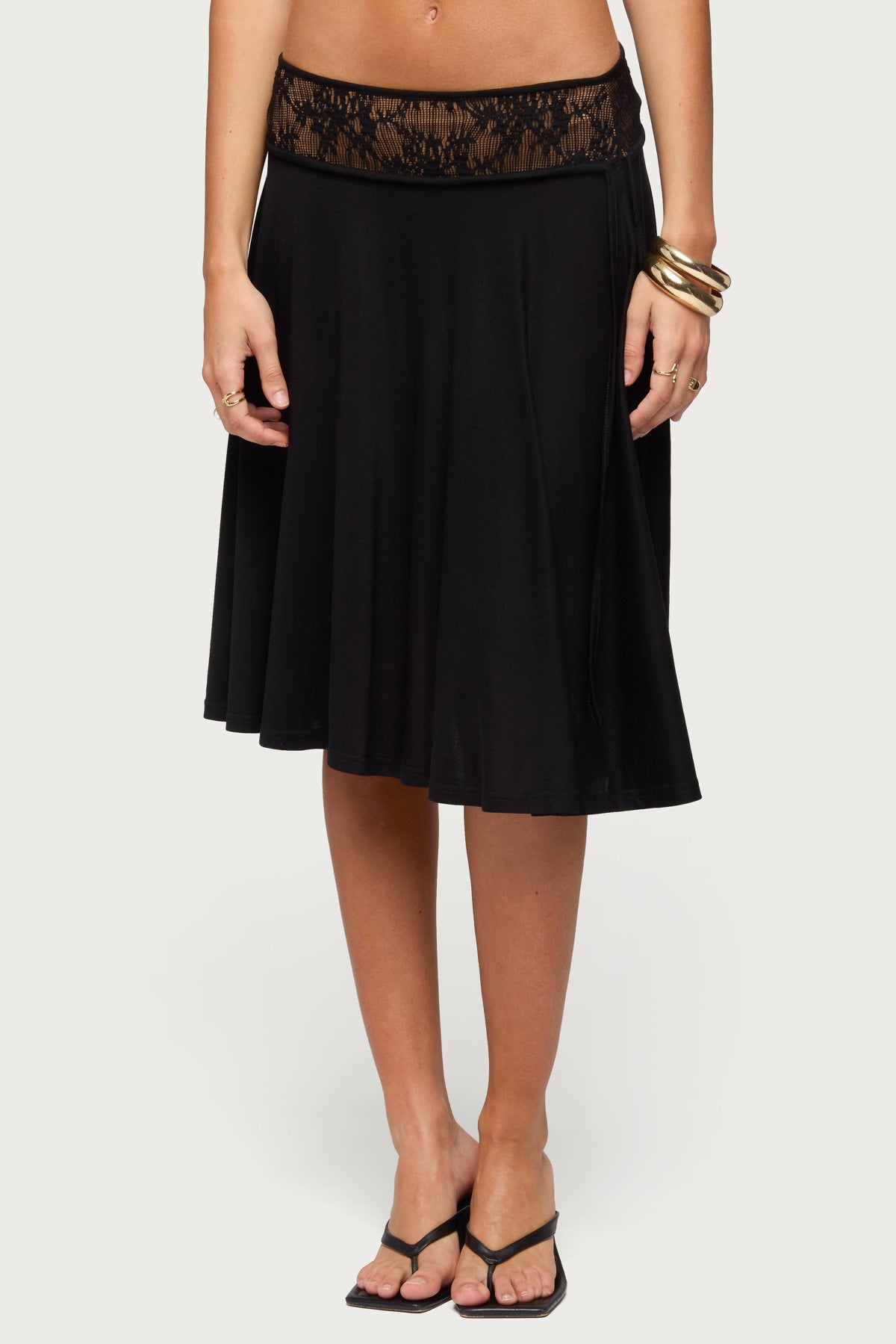 Winonah Crochet Waist Midi Skirt - Image 4