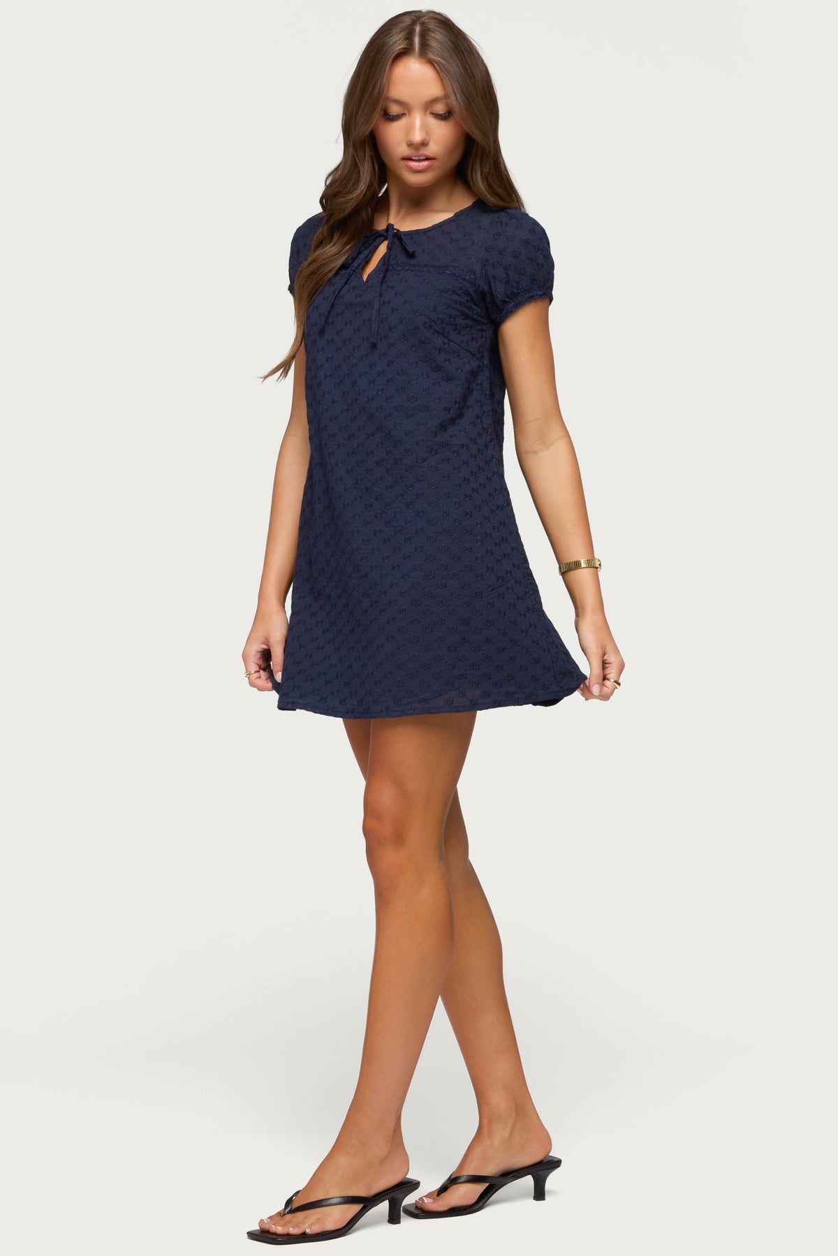 Mariella Lacey Eyelet Mini Dress - Image 3