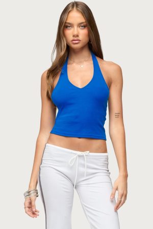 Vespera V Neck Halter Top