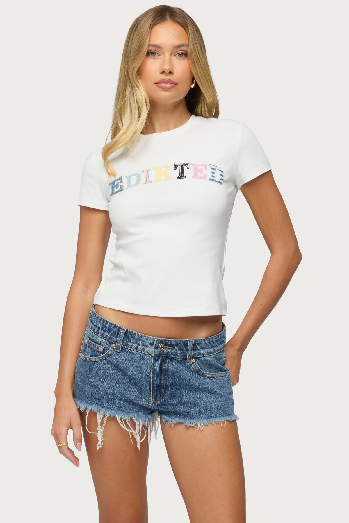 Edikted Patchwork Baby T Shirt