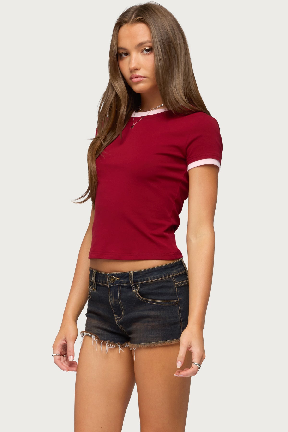 Opaline Contrast T Shirt - Image 3