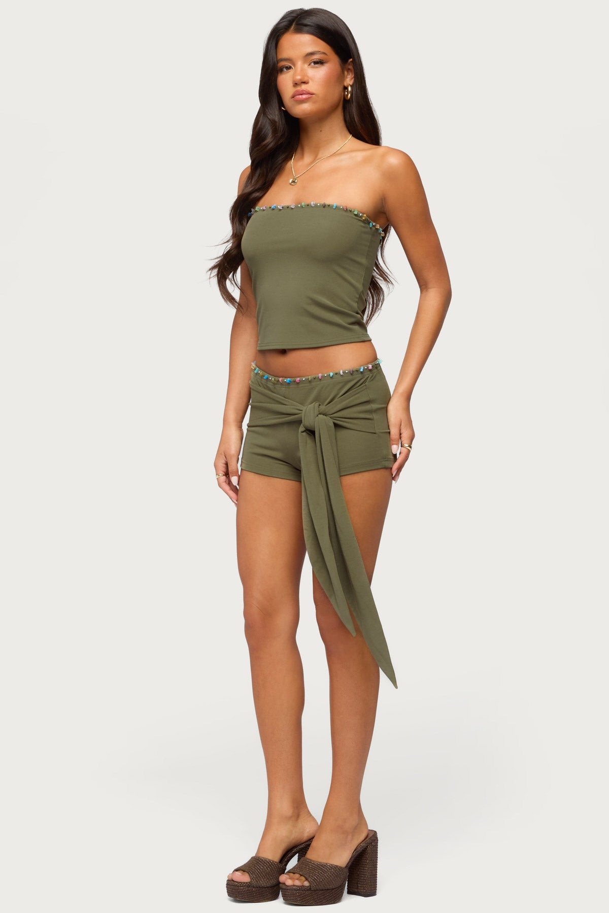 Monroah Bead Low Rise Shorts - Image 3