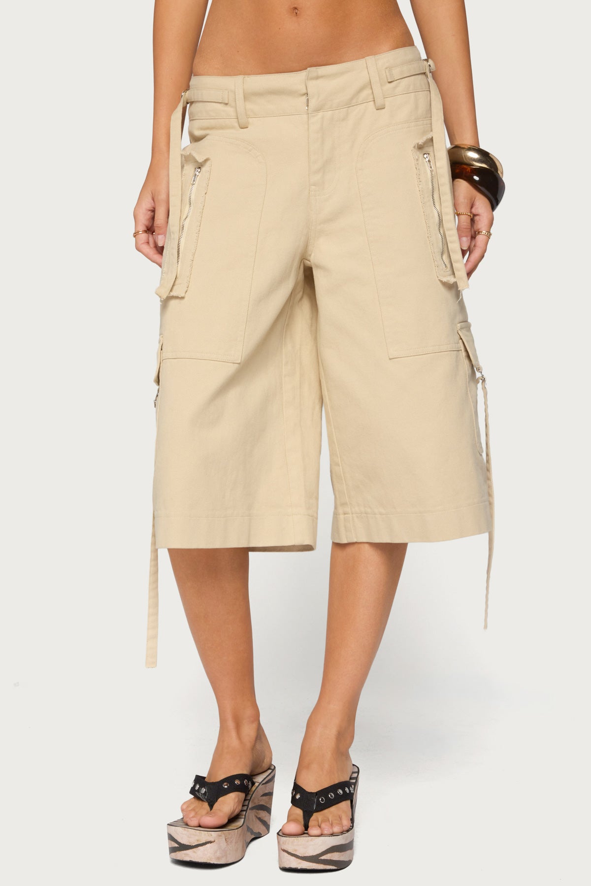 Avelisse Cotton Cargo Bermuda Shorts - Image 2