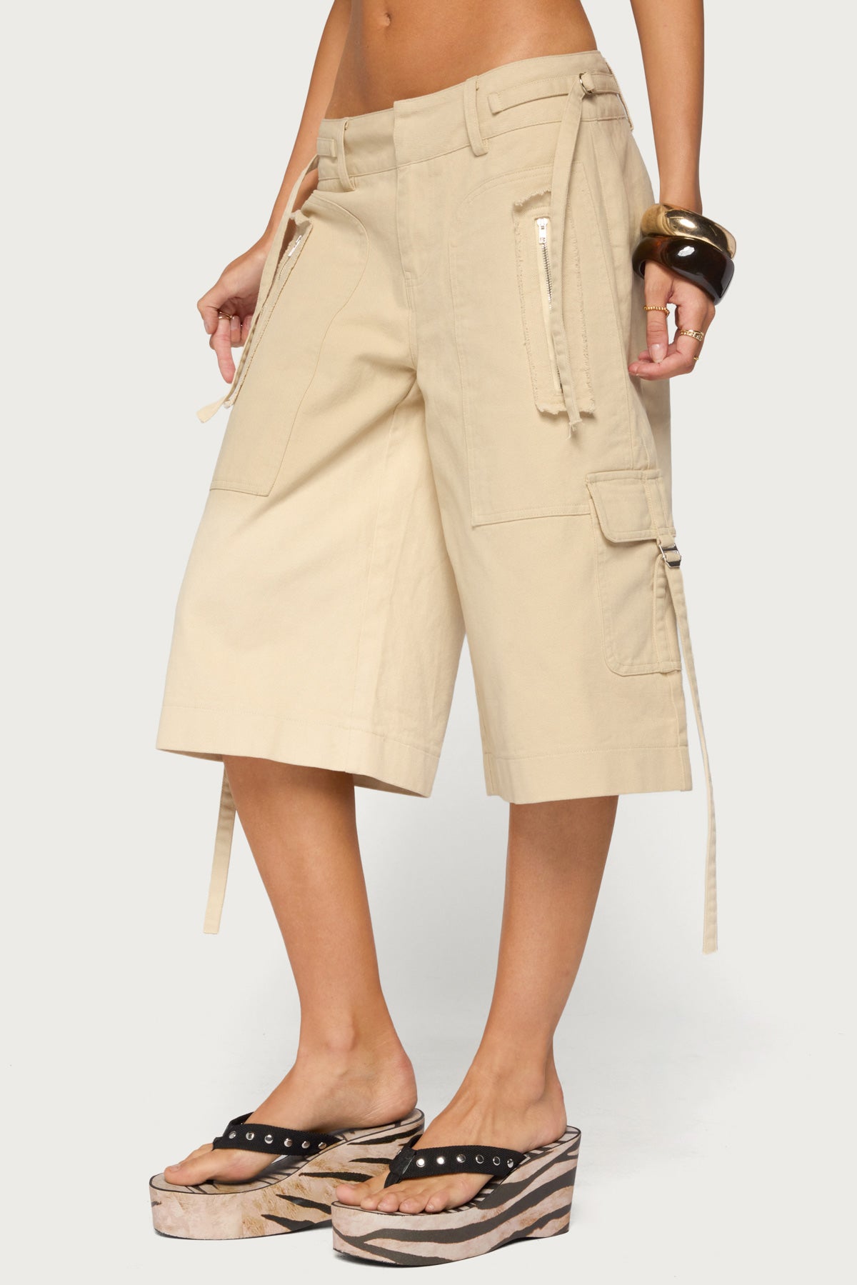 Avelisse Cotton Cargo Bermuda Shorts - Image 3