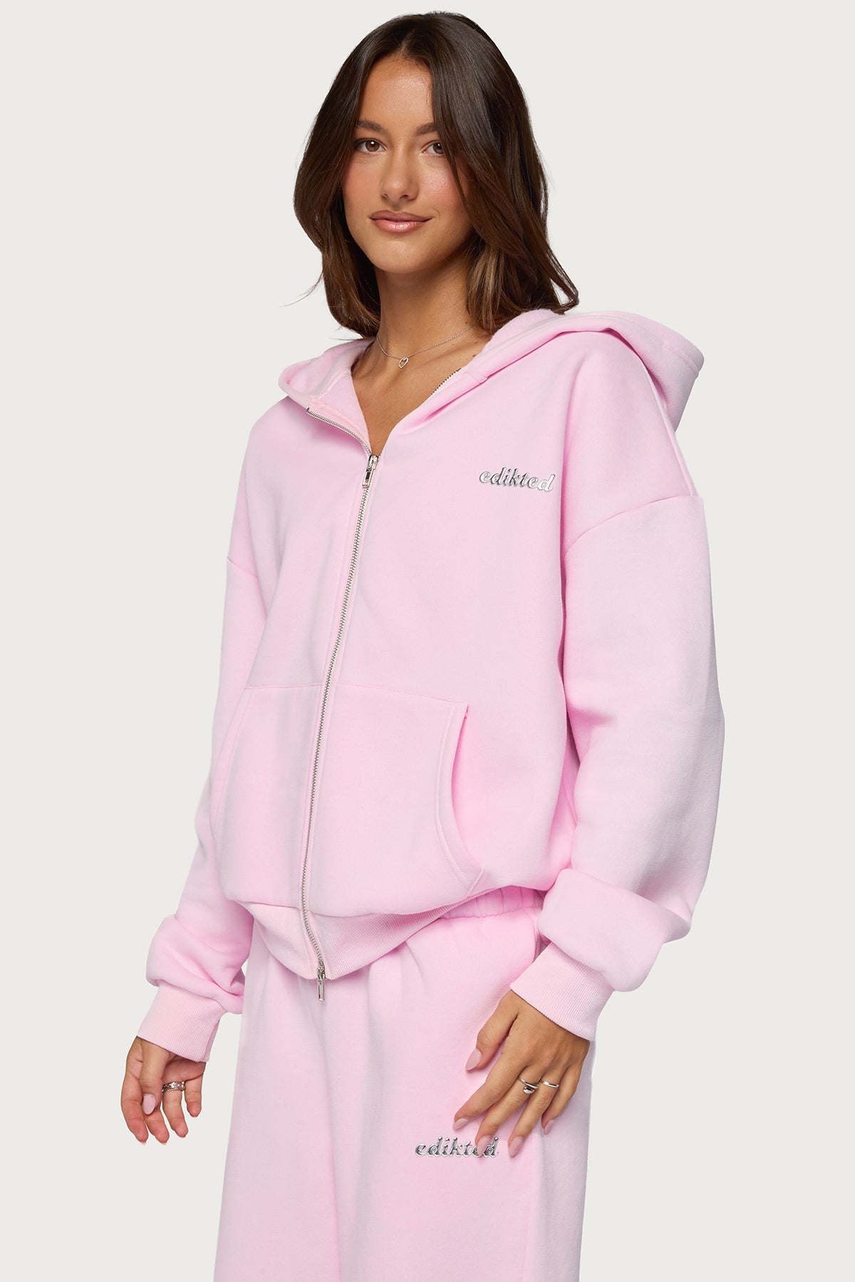 Edikted Diva Zip Up Hoodie - Image 4