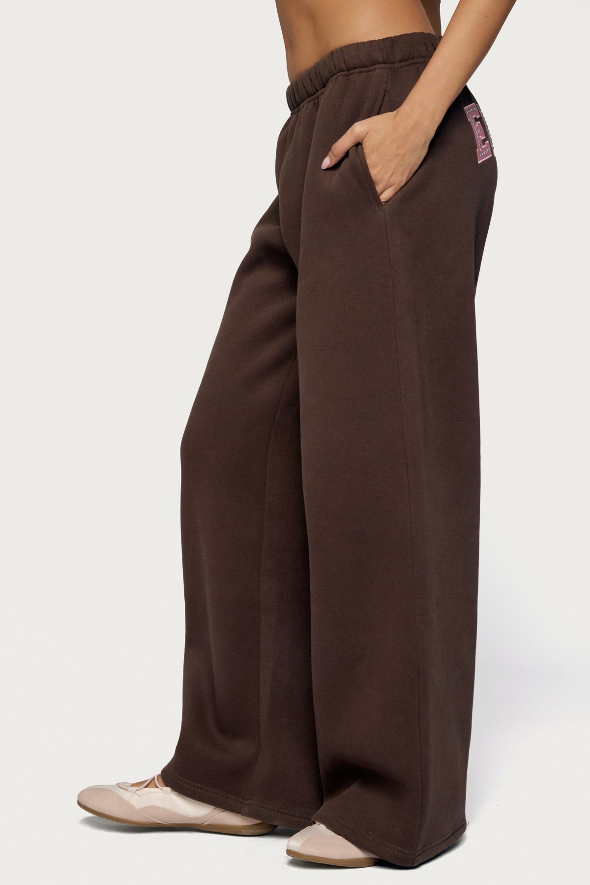 Edikted Glow Rhinestone Sweatpants - Image 2