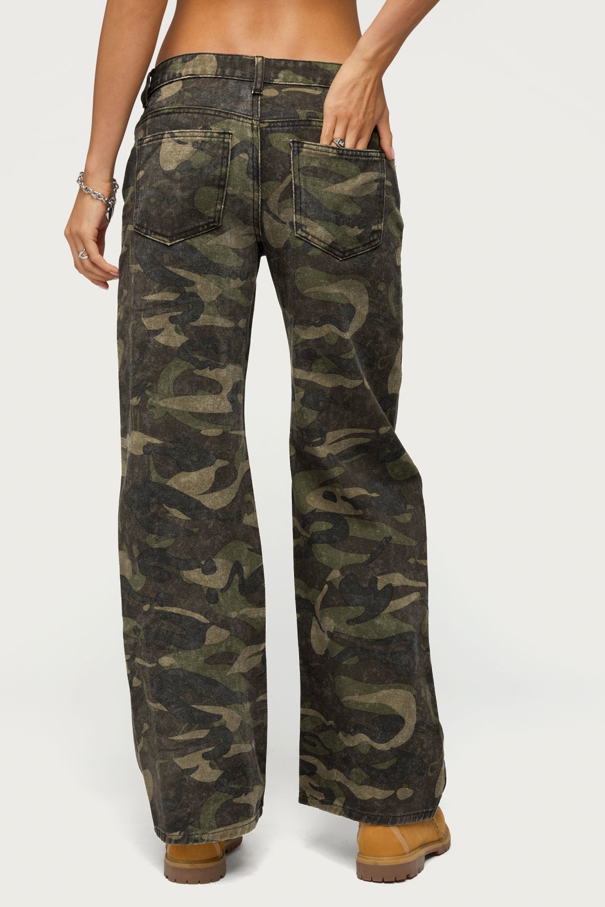 Soya Camo Low Rise Baggy Jeans - Image 4