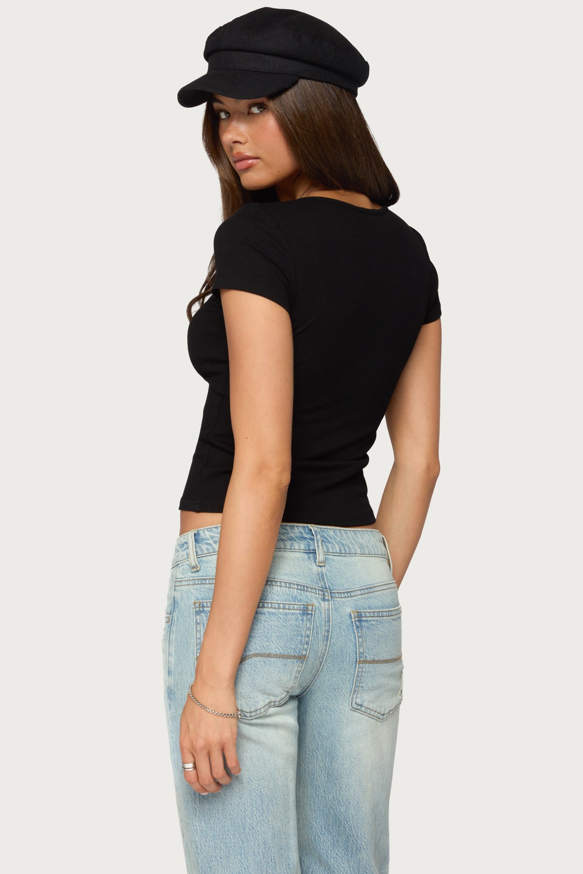 Aino Crochet Ribbed Top - Image 4