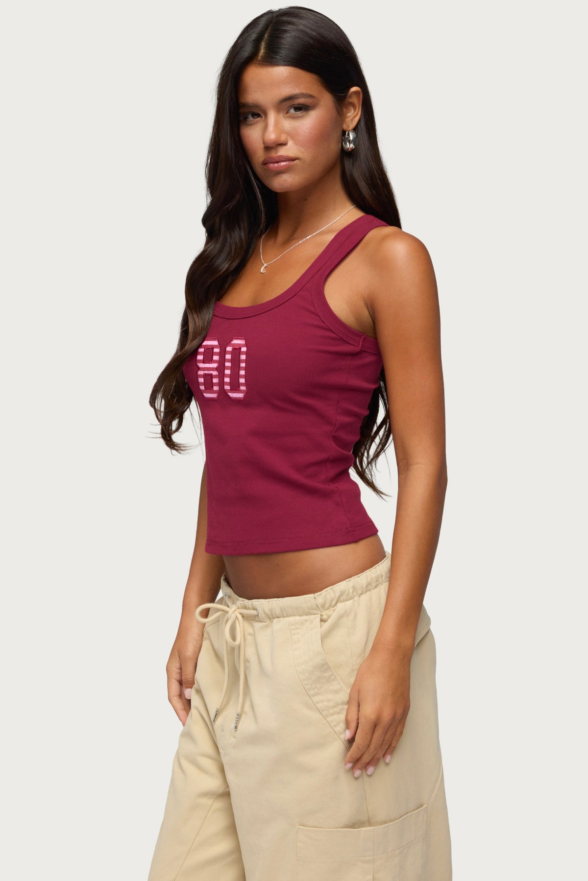 80 Stripey Ribbed Tank Top - Image 3
