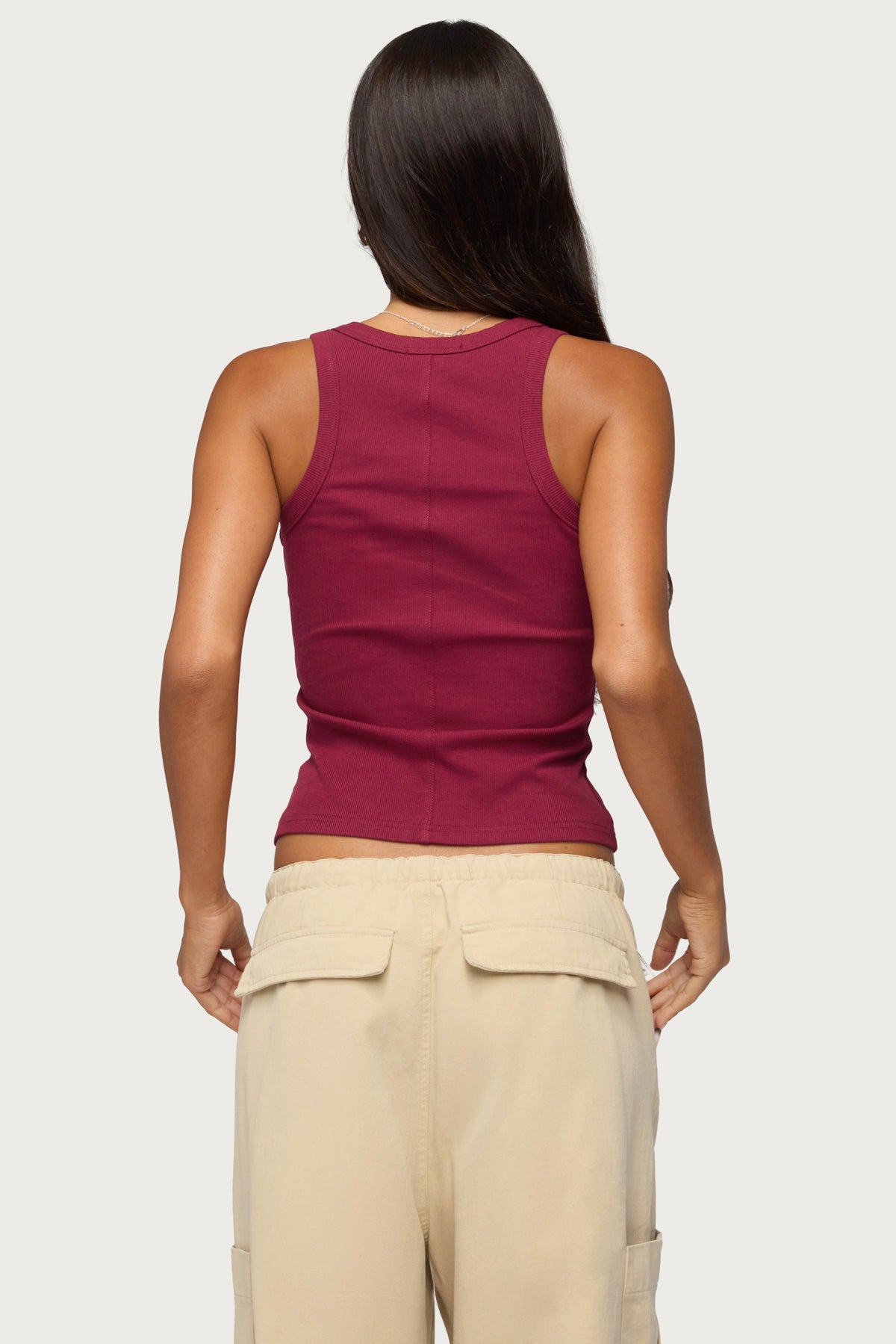 80 Stripey Ribbed Tank Top - Image 4